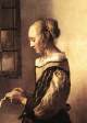 Muchacha leyendo una carta, detalle