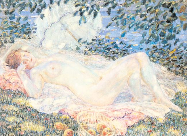 Obra de Frederick Carl Frieseke, (1874-1939), "Autumn" 1914, oleo sobre lienzo, Museo d'Arte Moderno di Ca Pesaro, Venice.