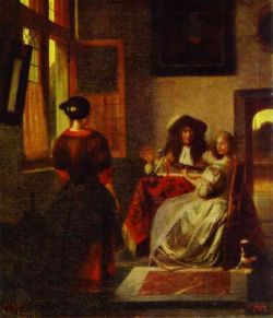 Pieter de Hooch. Concert. c. 1680. Oil on canvas, 62 x 53 cm. The Hermitage, St. Petersburg, Russia. 