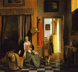 Pieter de Hooch. The Mother. c. 1659-60. Oil on canvas, 92 x 100 cm. Gemäldegalerie, Berlin, Germany. 