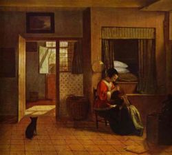 Pieter de Hooch. Motherly Care. c. 1660. Oil on canvas. Rijksmuseum, Amsterdam, the Netherlands