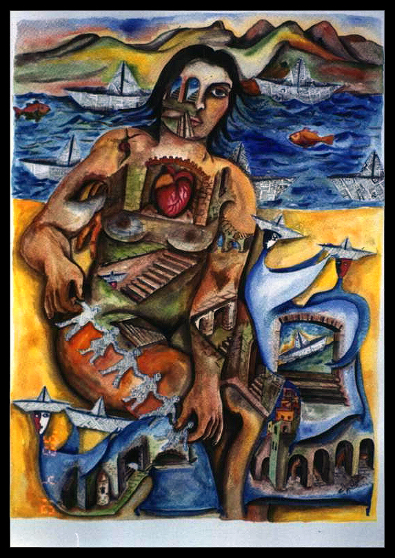 Una tinta de la serie "Mujeres Guanajuato"