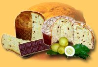 panettone. I prodotti del Natale. Panettone CLÁSICO, Con almendras, al limón y al chocolate