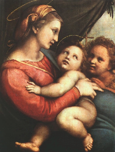 Madonna della Tenda, 1514, oil on panel, Pinakothek at Munich.