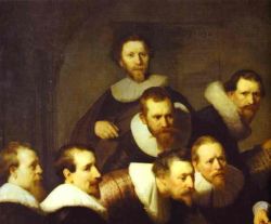 Rembrandt. Doctor Nicolaes Tulp's Demonstration of the Anatomy of the Arm. Detail. 1632. Oil on canvas. Mauritshuis Museum,The Hague, Holland