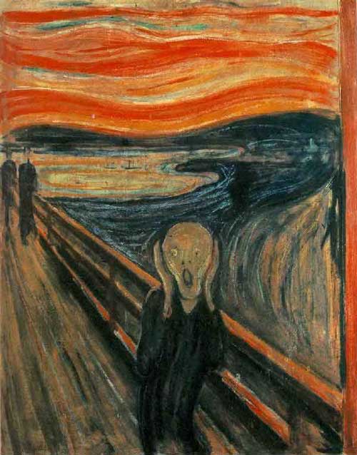 El Grito (Edvard Munch, 1910). Óleo;  Munch-museet.  Oslo.  Noruega.