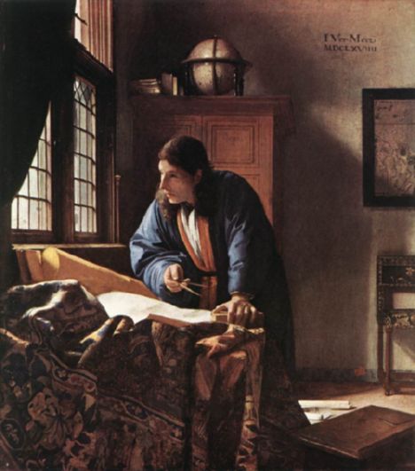 El geógrafo (c.1668-1669), por Jan VERMEER VAN DELFT, (1632-1675).