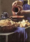 Detalle de La lechera de Johannes Vermeer de Delft (1632-1675)
