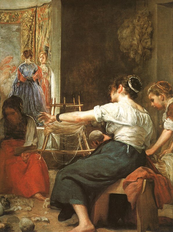 Fragmento de La fbula de Aracne, Las Hilanderas, Madrid, Museo del Prado