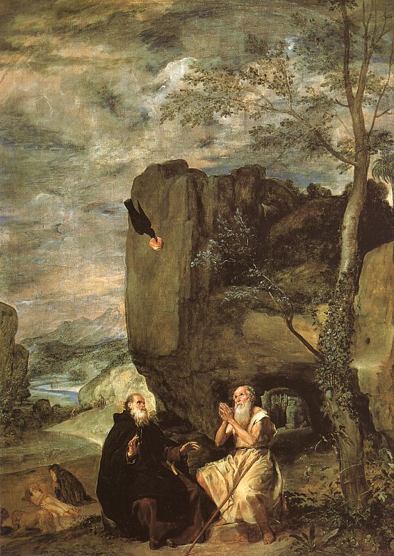 Paisaje con San Antonio Abad y San Pablo Ermitao, Madrid, Museo del Prado